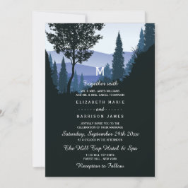 Convites Floresta de Madeira Azul, Casamento Russo