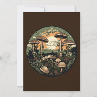 Convites Floresta de Mushroom Punk