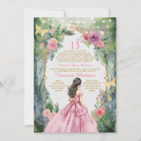 Floresta de Vestido Princesa Rosa Espanhola 15 Año