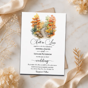Convites Floresta do Amor no Casamento de Outono