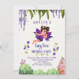 Convites Floresta Encantada de primeiro aniversario da Prim