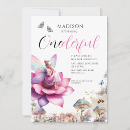 Convites Floresta Encantada de primeiro aniversario de Leit