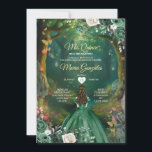 Convites Floresta Encantada Emerald Green Quinceañera<br><div class="desc">Floresta Encantada Emerald Green Quinceañera</div>