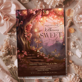 Convites Floresta Encantada Fantasy Woodland Sweet 16