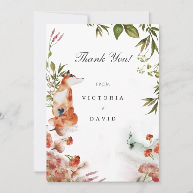 Convites Floresta Encantada Raposa Lobo Cervo Casamento Obr (Frente)