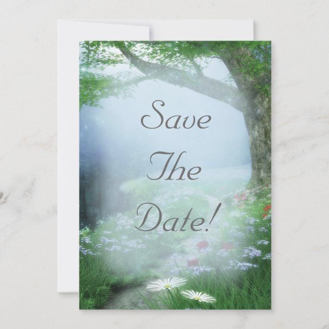 Convites Floresta Encantada Save The Date Casamento (Frente)
