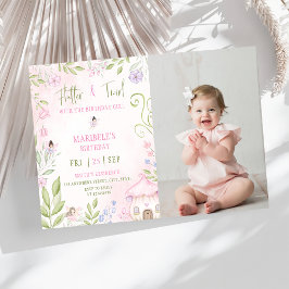 Convites Floresta Fada Flutter & Twirl Girl Foto de anivers