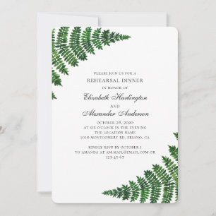 Convites Floresta fern. Janto de ensaio de casamento em Woo