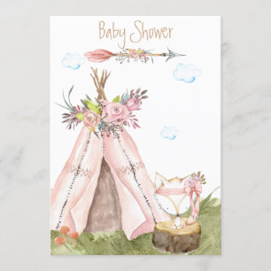 Convites *~* Floresta Floresta Florestal Tribal Teepee Boho