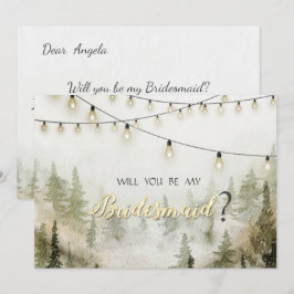 Convites Floresta,Floresta,Pinhos,Luzes de Corda