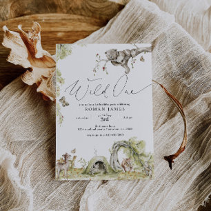 Convites Floresta Florestal Florestal Primeiro Aniversário