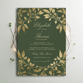 Convites Floresta Folhagem Botânica Elegante Casamento Cali