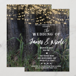 Convites Floresta Mágica da Árvore Fada Luzes de Cintilação