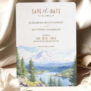 Convites Floresta Majestosa de Mount Hood Save-the-Date