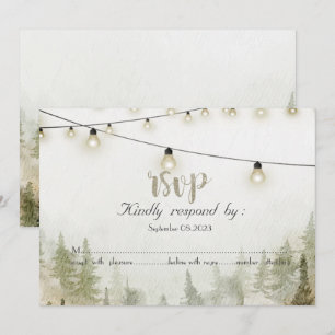 Convites Floresta,Mata,Pinos,Luzes RSVP