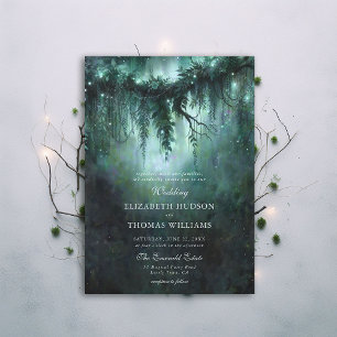 Convites Floresta Moody Greenery Encantado Casamento Azul E