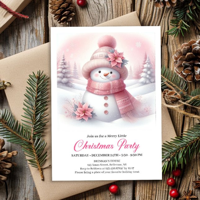 Convites Floresta Nevada Festiva Download Digital Infantil  (Festive Snowy Forest Kids Digital Download Christmas Invitation

)