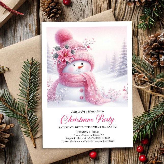 Convites Floresta Nevada Rústica Natal Crianças Imprimível  (Rustic Snowy Forest Kids Printable Christmas Invitation

)