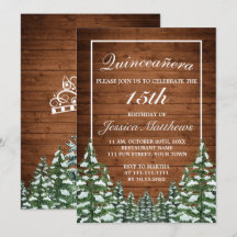 Floresta Neve e Madeira Pine Rural Tiara Quinceañe