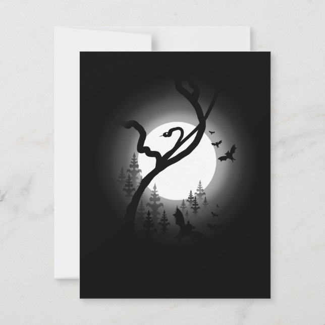 Convites Floresta Noturna Encantada (Verso)