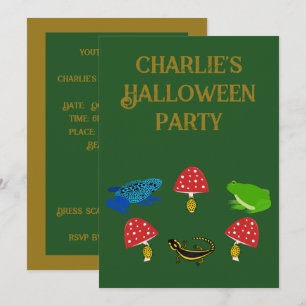 Convites Floresta Venenosa Personalizado de Halloween