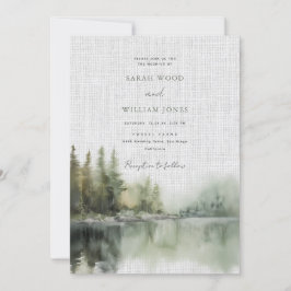 Convites Floresta verde romântica