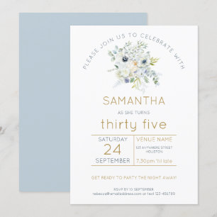 Convites Florestas brancas Eucalyptus 35 Festa de aniversá