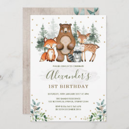 Convites Florestas de Aniversário da Floresta Florestal Ver