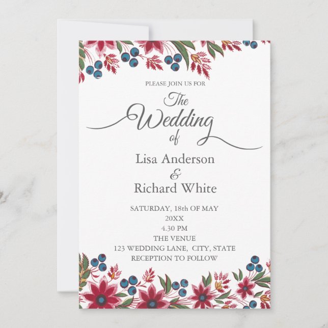 Convites Florestas de Aquarela Retroativa (Frente)