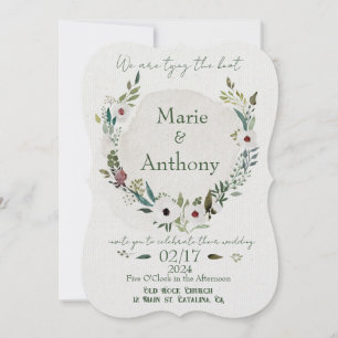 Convites Florestas de Cor de Água, Azul e Vinho