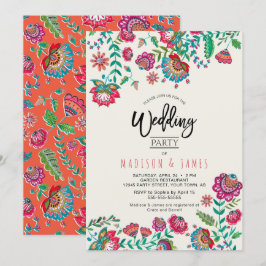 Convites Florestas de Laranja Brilhante Casamento floral
