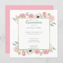 Florestas Rosa-Blush Chic | Frame Quinceanera Dour