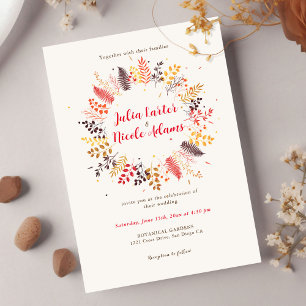 Convites Florestas Selvagens Florestais Fern Cogumelos Folh