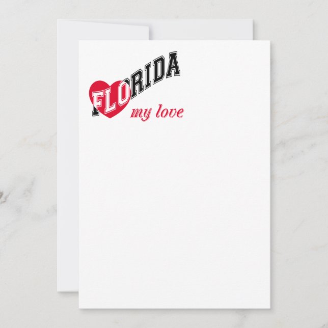 Convites Flórida meu amor (Frente)