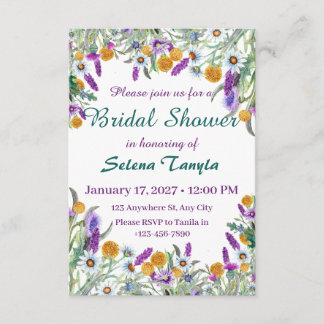 Convites   Flower Bridal Shower Invitation Card