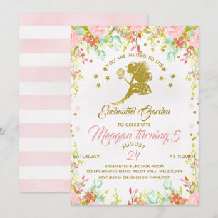 Convites Flower Fairy Birthday Invation
