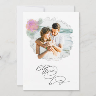 Convites *~* Flower PHOTO RSVP + QR AR AR6 ROSA Nvit