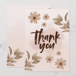 Convites Flower Thank You Card