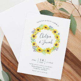 Convites Flowerfields Wreath Weditation