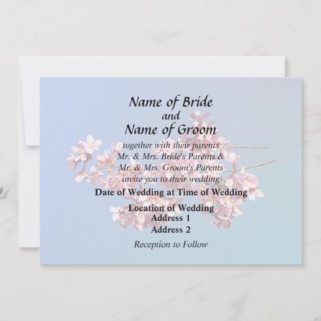 Convites Flowering Cherry Branch in Sunshine (Frente)