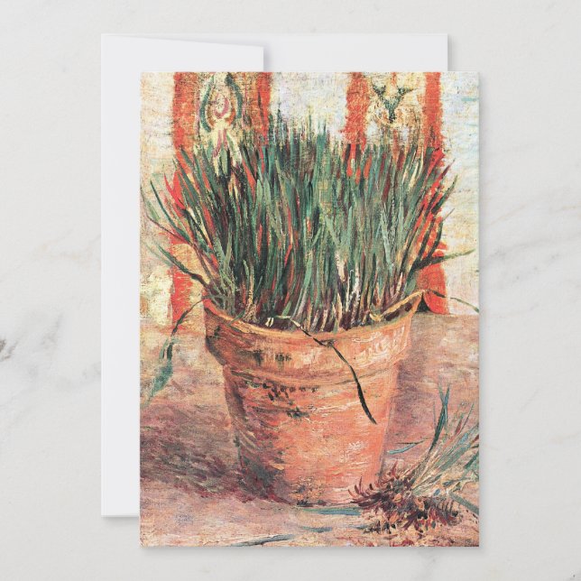 Convites Flowerpot da Vida Estável com Cebolinhos por Vince (Frente)