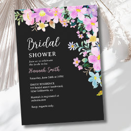 Convites Flowers in pink tones boho summer Bridal Shower