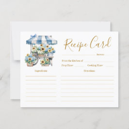 Convites Flower's Shop Bridal Shower Recipe Card