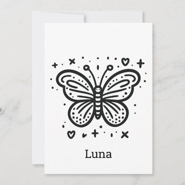 Convites Fluffy Buffalo Baby - Kawaii Fazenda Animal (Frente)