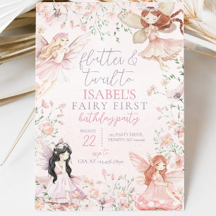 Convites Flutter e Twirk Little Fairy Birday