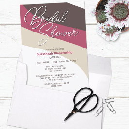 Convites Fluxos Horizontais de Creme de Chocolate com Framb