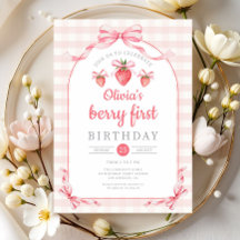 Fofa Menina Berry Primeiro Aniversário