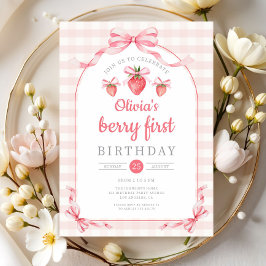 Convites Fofa Menina Berry Primeiro Aniversário