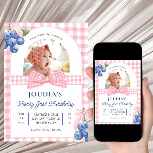 Convites fofo minimalista Aquarela  Aniversário de um ano d