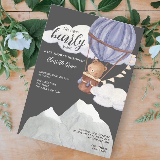 Convites Fofo, podemos esperar Chá de fraldas (Criador carregado)